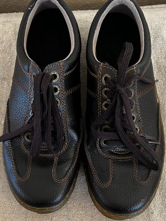 Dr. Martens Men\'s Brown Mitchem Leather Slip-On Shoes Sz 9